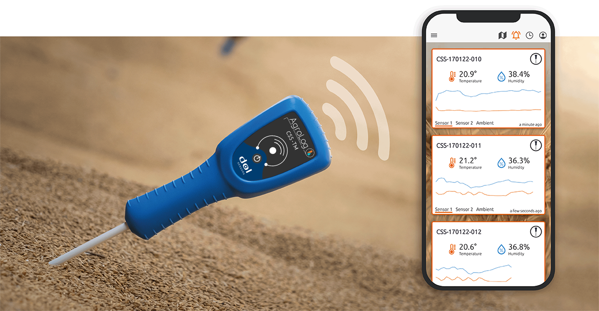 DOL Getreidesensor für Feuchte und Temperatur